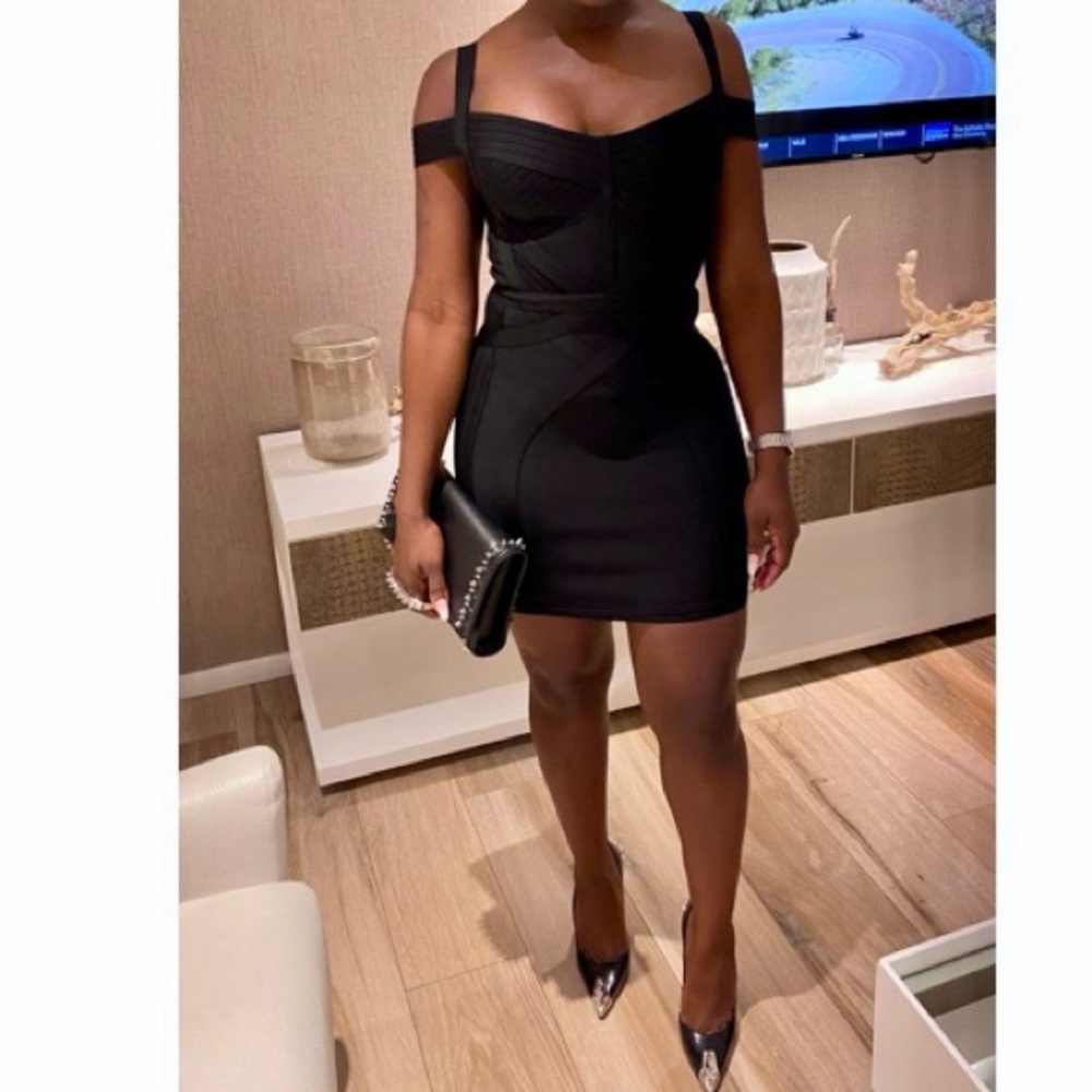 House of CB Black Bandage Dress